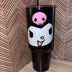 Sanrio Kuromi tumbler NEW 40oz stainless steel cold drink straw hello kitty